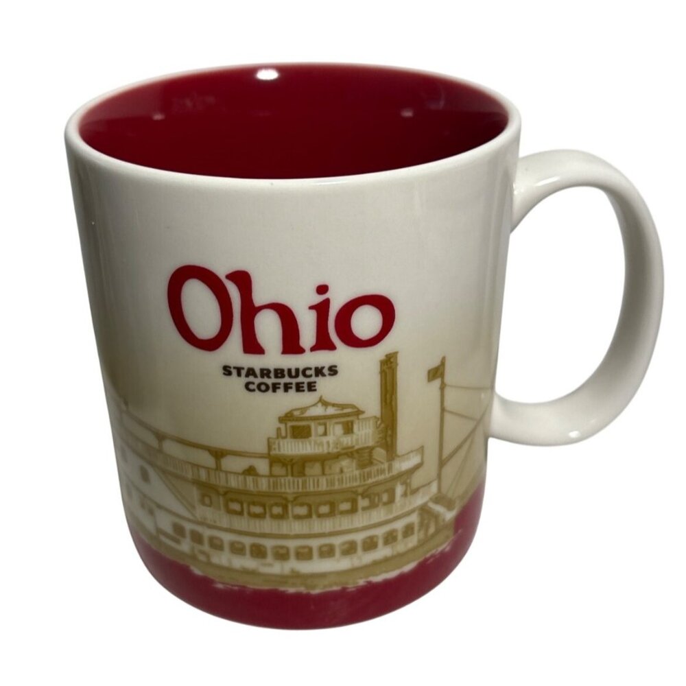 Starbucks Ohio Collector Series Mug 16 oz Red White
